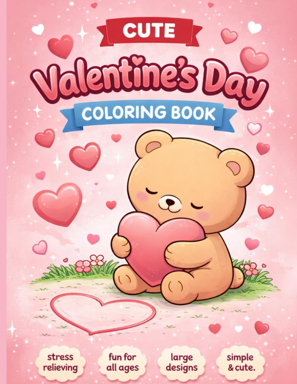 A Cozy Valentine Coloring Book Featuring Nibble The Bear: Hearts, Love, and Sweet Moments: Adorable Valentine Coloring Fun for Kids, Teens, and Grown-Ups