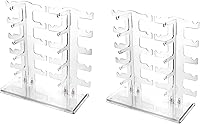 Vista 8 de Lamoutor Soporte de exhibición de gafas de sol de 2 filas Soporte de exhibición transparente