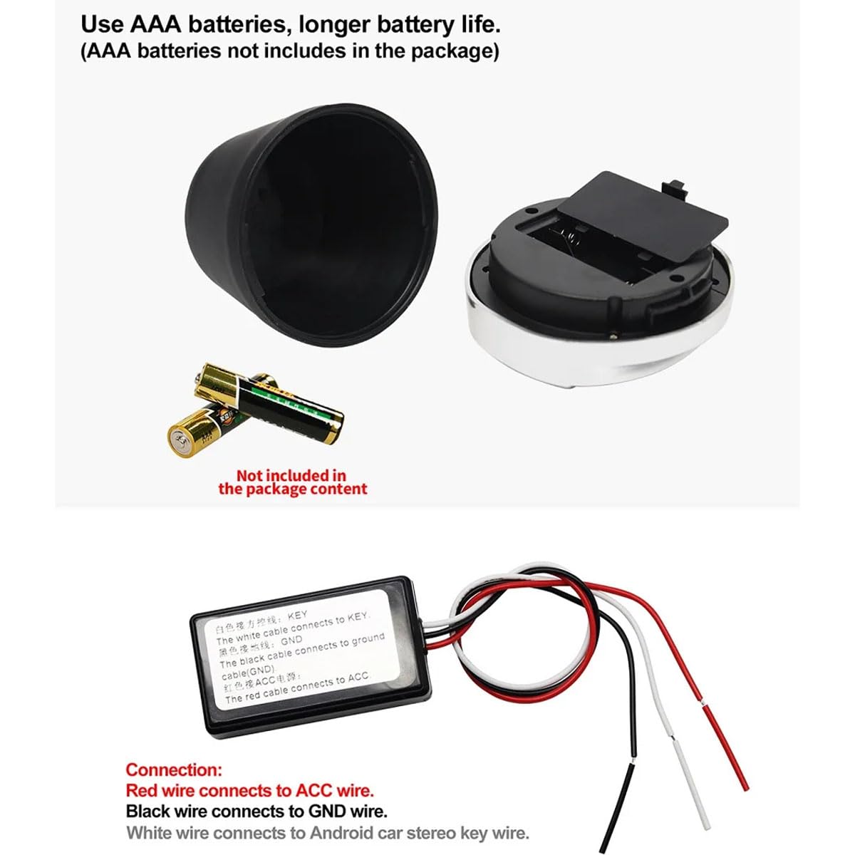 Télécommande de volant de voiture sans fil avec lumière LED 8-clés Boutons de commande multifonctions en forme de coupe universelle pour lecteur de navigation multimédia stéréo Android de voiture