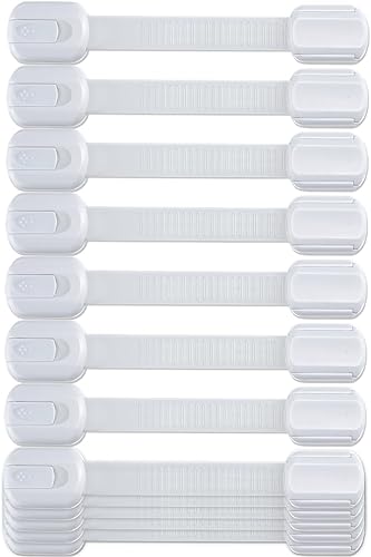 TOYPOPOR - Paquete de 12 cerraduras de gabinete para bebés, a prueba de niños, a prueba de bebés, cerraduras infantiles para armarios, cajones,