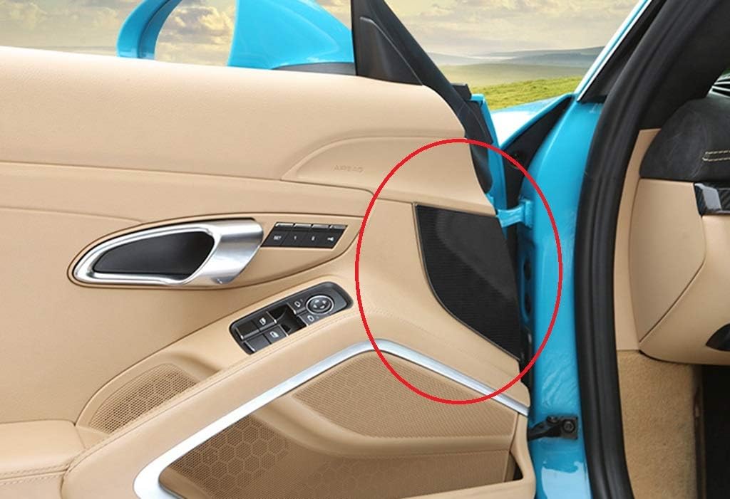 New Protective Inside Door Covers 2PCS Compatible with Porsche 718 Cayman 2016-2020 (Carbon Look)
