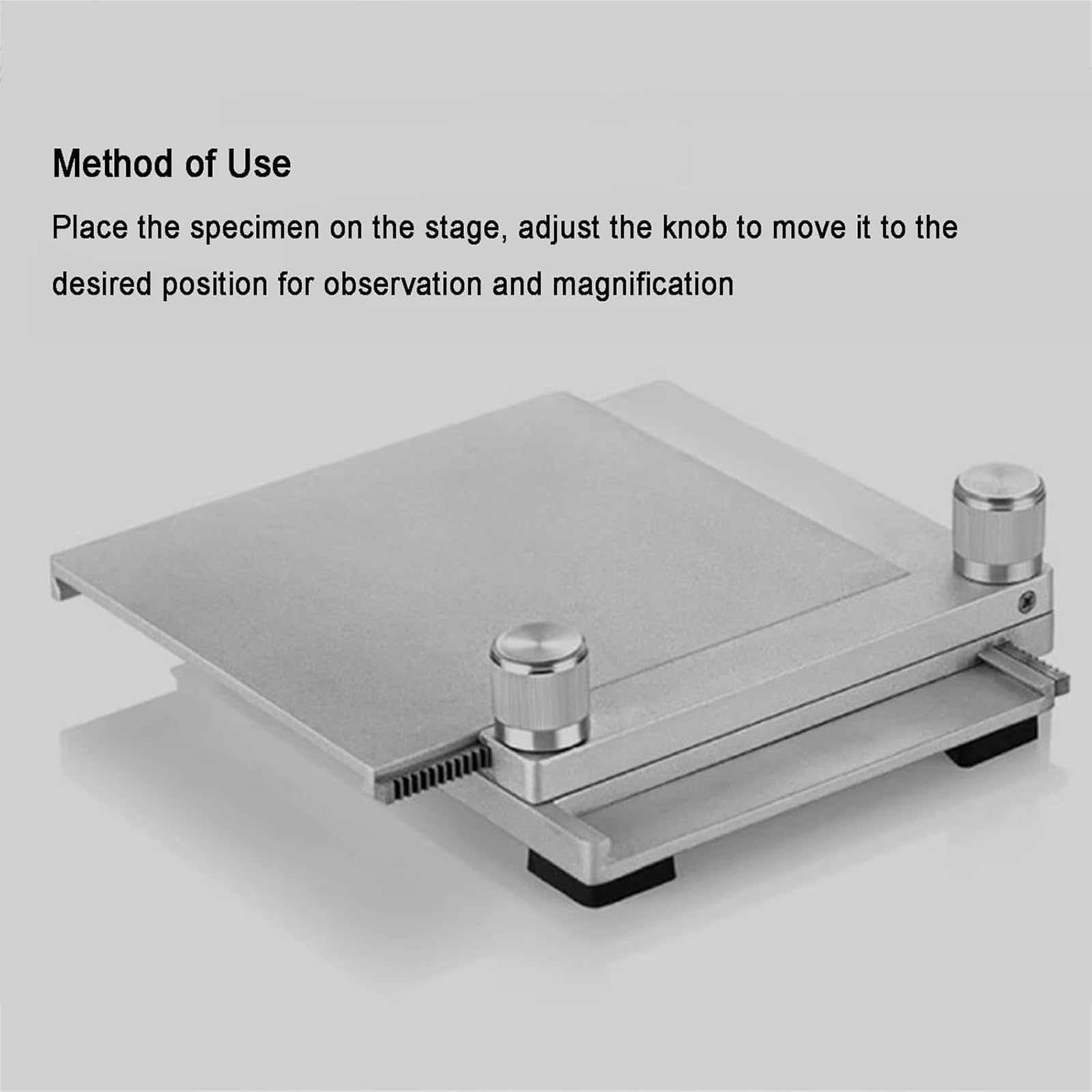 COYEUX Mikroskop-xy-gleitplatte, Präziser Manueller Objekttisch Mit 10 Mm Vertikalem Hub, Xy-verfahrweg 40 Mm, Probenpositionierungsplattform Für Die Industrielle Prüfung