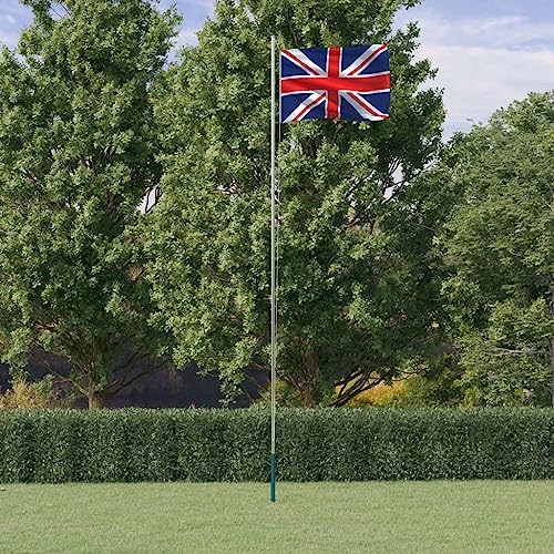 Drapeau et mât en aluminium 6,23 m de haute stabilité Decor-UK