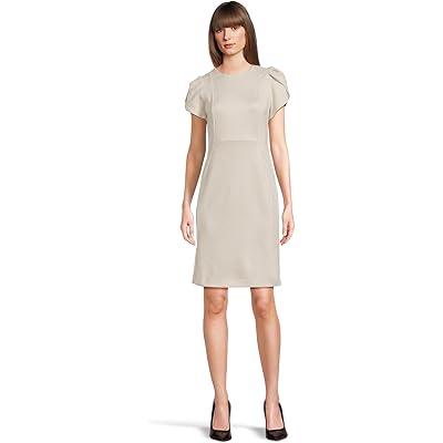 Платье Calvin Klein Suede Tulip Sleeve Sheeth