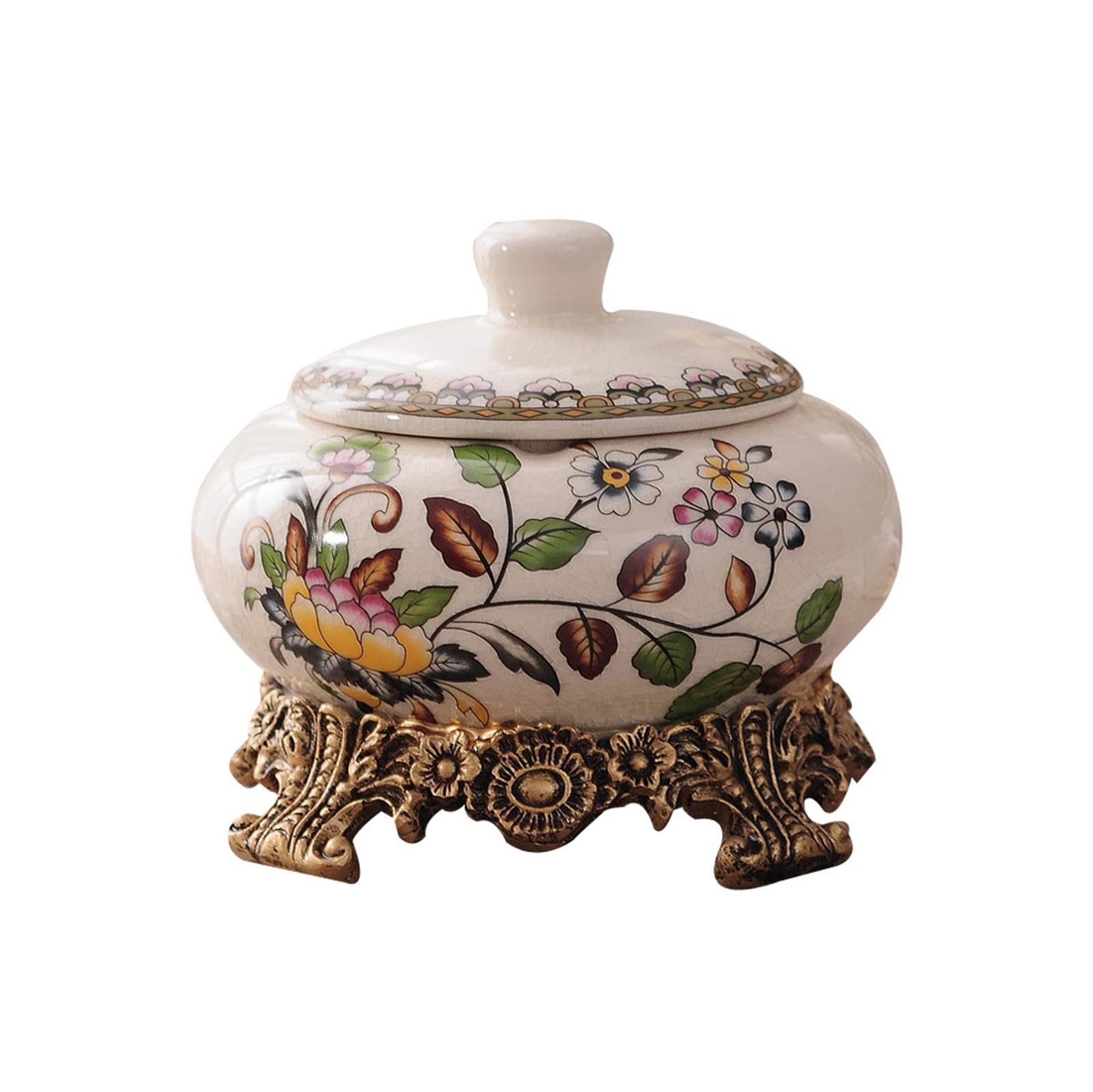 ashtray， Windproof Ceramic Desktop Cigarette Ash Tray for Indoor or Outdoor Use