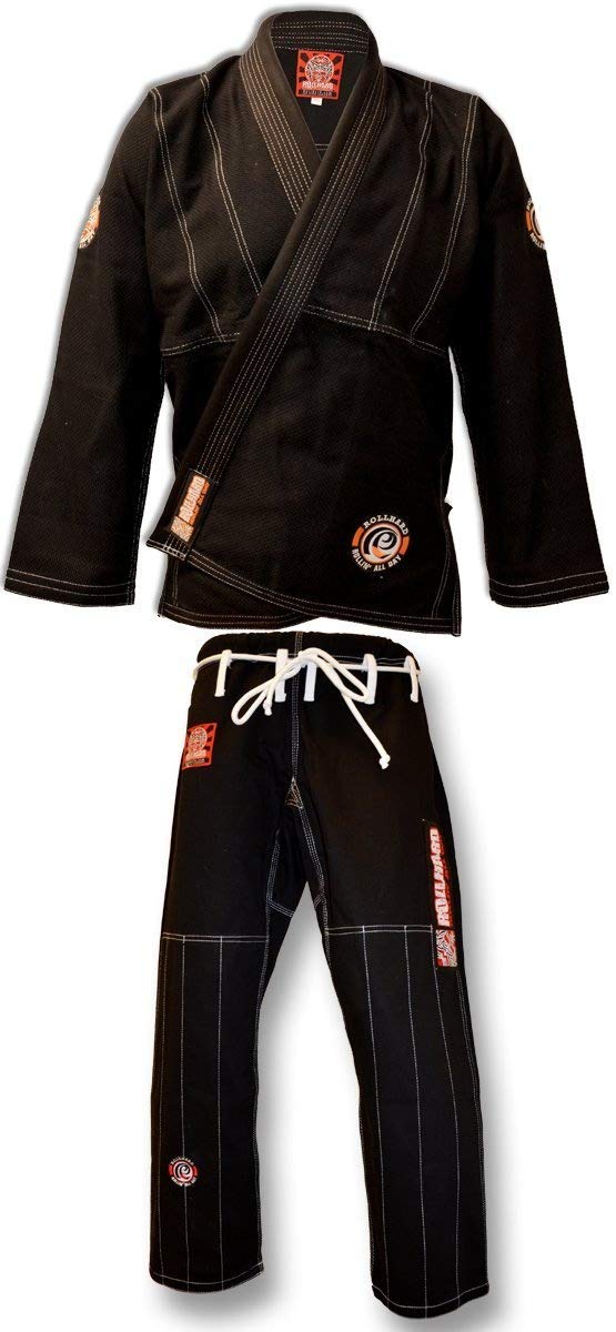 ROLL HARD BRAND Brazilian Jiu Jitsu Kimonos - Black (A2)