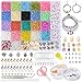 Produktbild Perlen zum Auffädeln Rocailles Armbänder-Set - 9200 Stücke Ketten Selber Machen Glasperle Set, Bunte Diy Armband Halsketten Schmuck Beads, 3mm Buchstaben Mini Perlen zum Kinde Machen Schmuck, FOREDOO