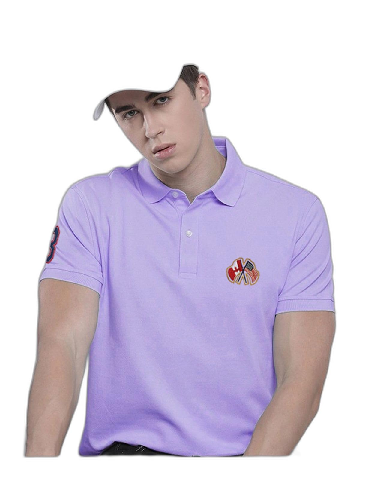 Merriment Solid Men Polo Neck Purple T-Shirt (VIKI1003-LAVENDER_XL)_PT-picture-46