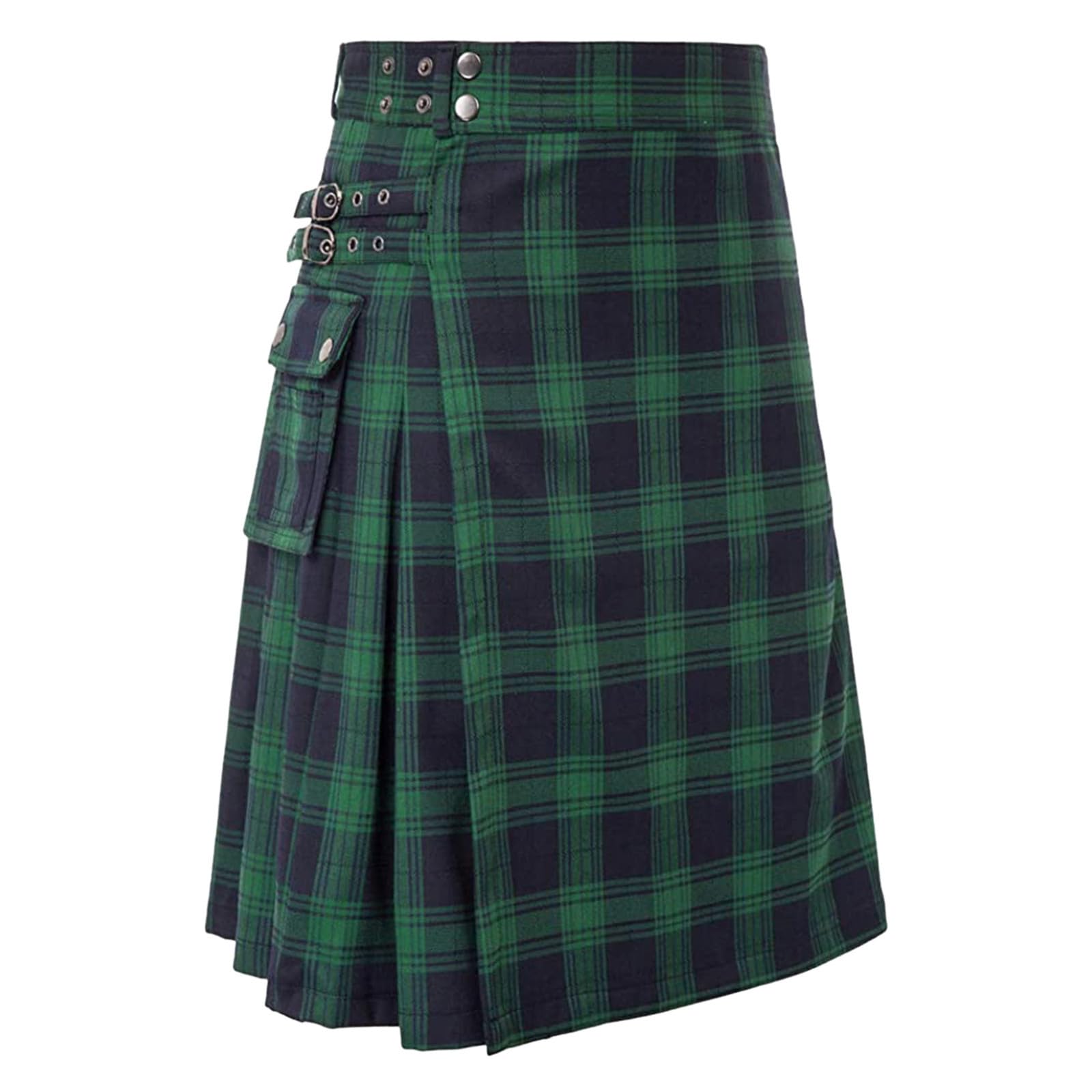 Kilt écossais pour Hommes Taille élastique avec Doublure en Maille Kilt Cargo Tactique
