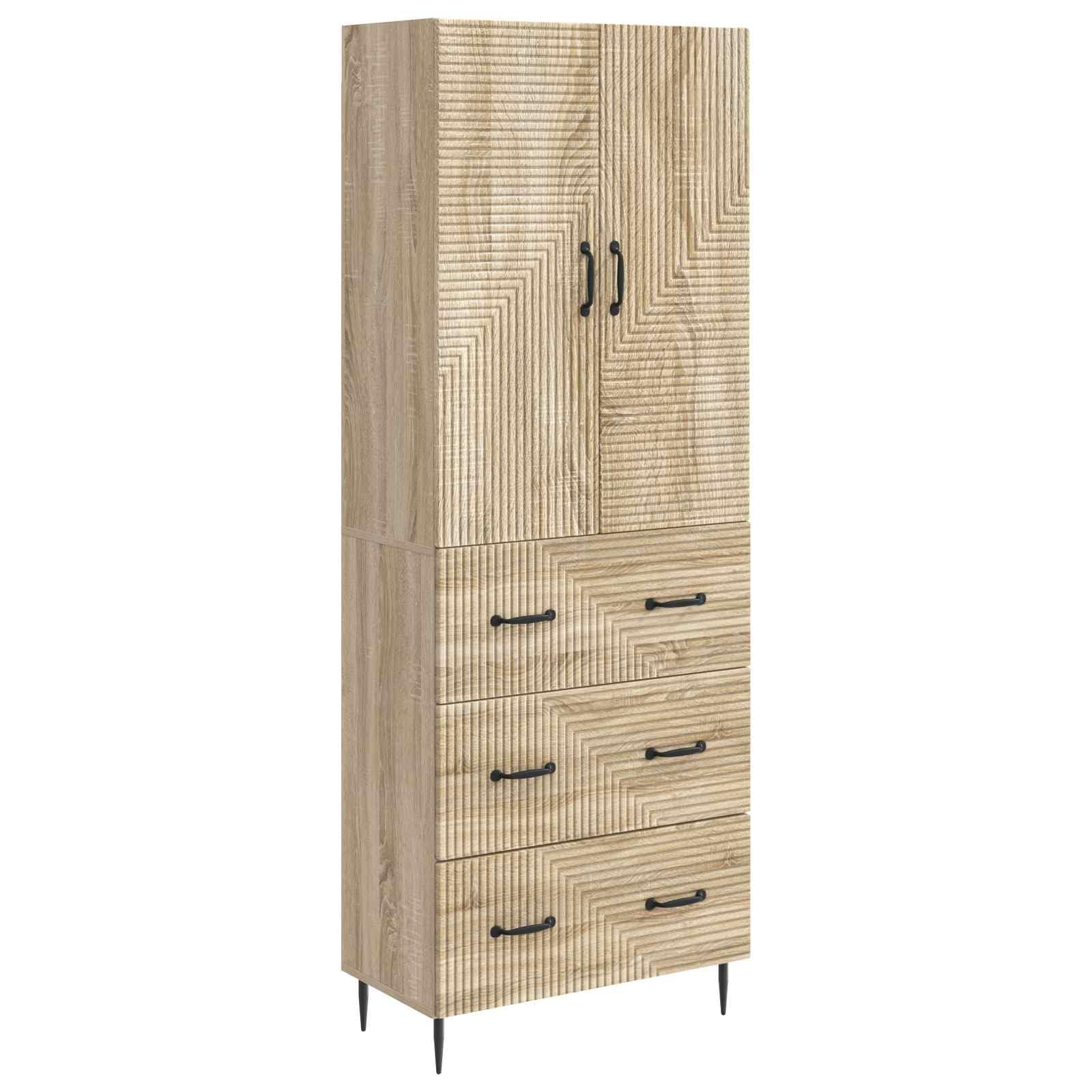 Meuble polyvalent en chêne Sonoma avec finitions soignées en bois