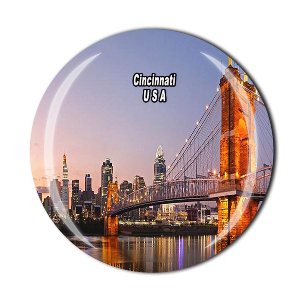 Cincinnati Ohio USA America Fridge Magnet Souvenir Gift Crystal Magnetic Sticker Collection