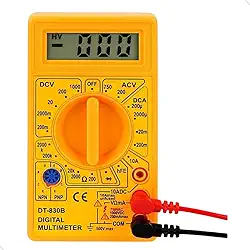 Multímetro Digital Profissional Portátil A Bateria Com Cabos Teste Mundo Compras