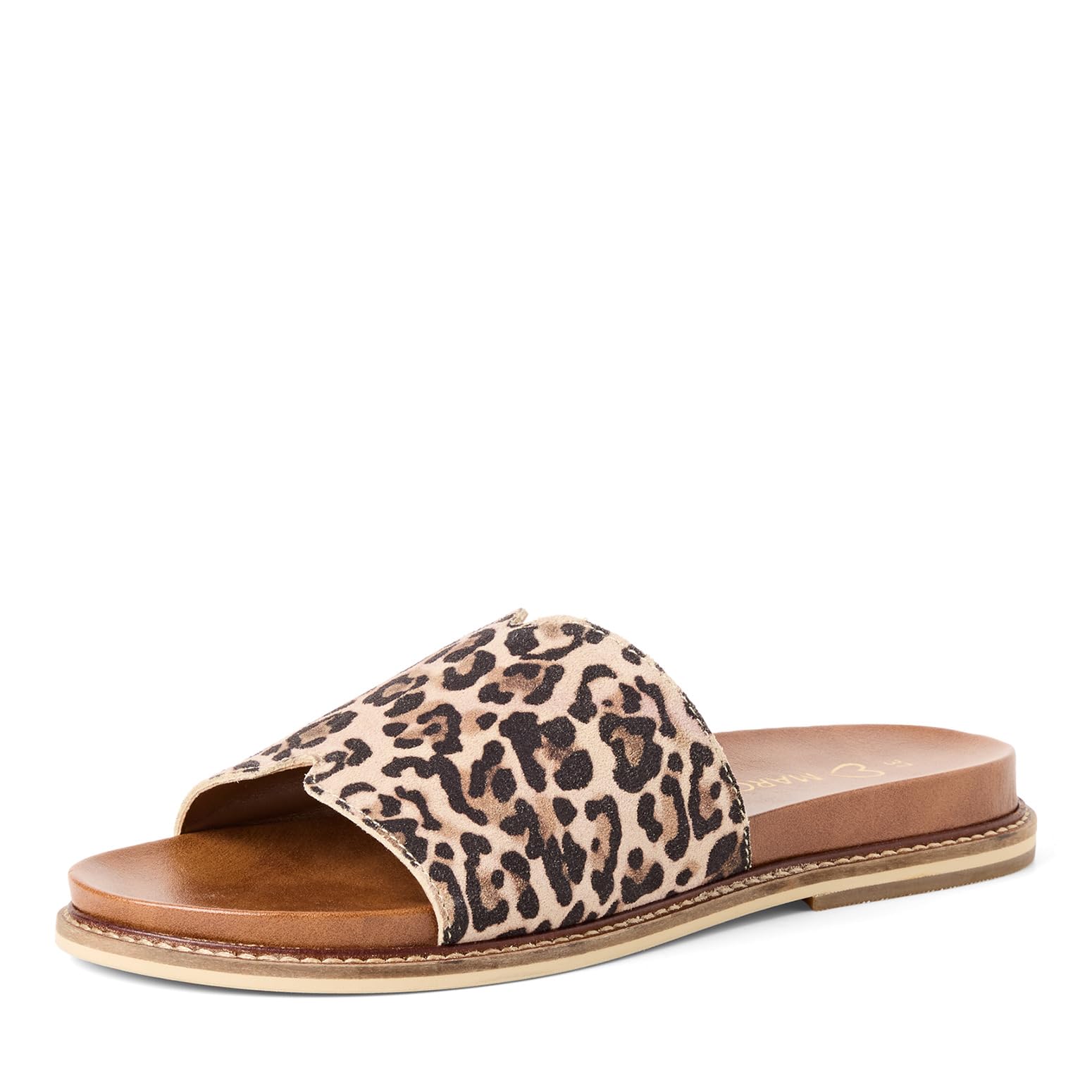 Marco Tozzi Women Sandal Footbed Leather Summery, Beige (Leo Beige), 7 UK