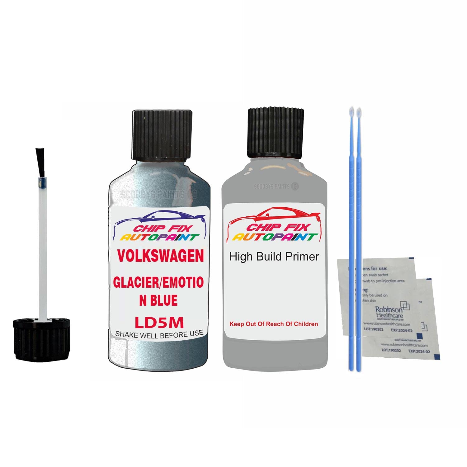 SCOOBYS PAINTS BACK IN THE MIX Compatible with Volkswagen GOLF Car Touch Up Paint GLACIER/EMOTION BLUE LD5M