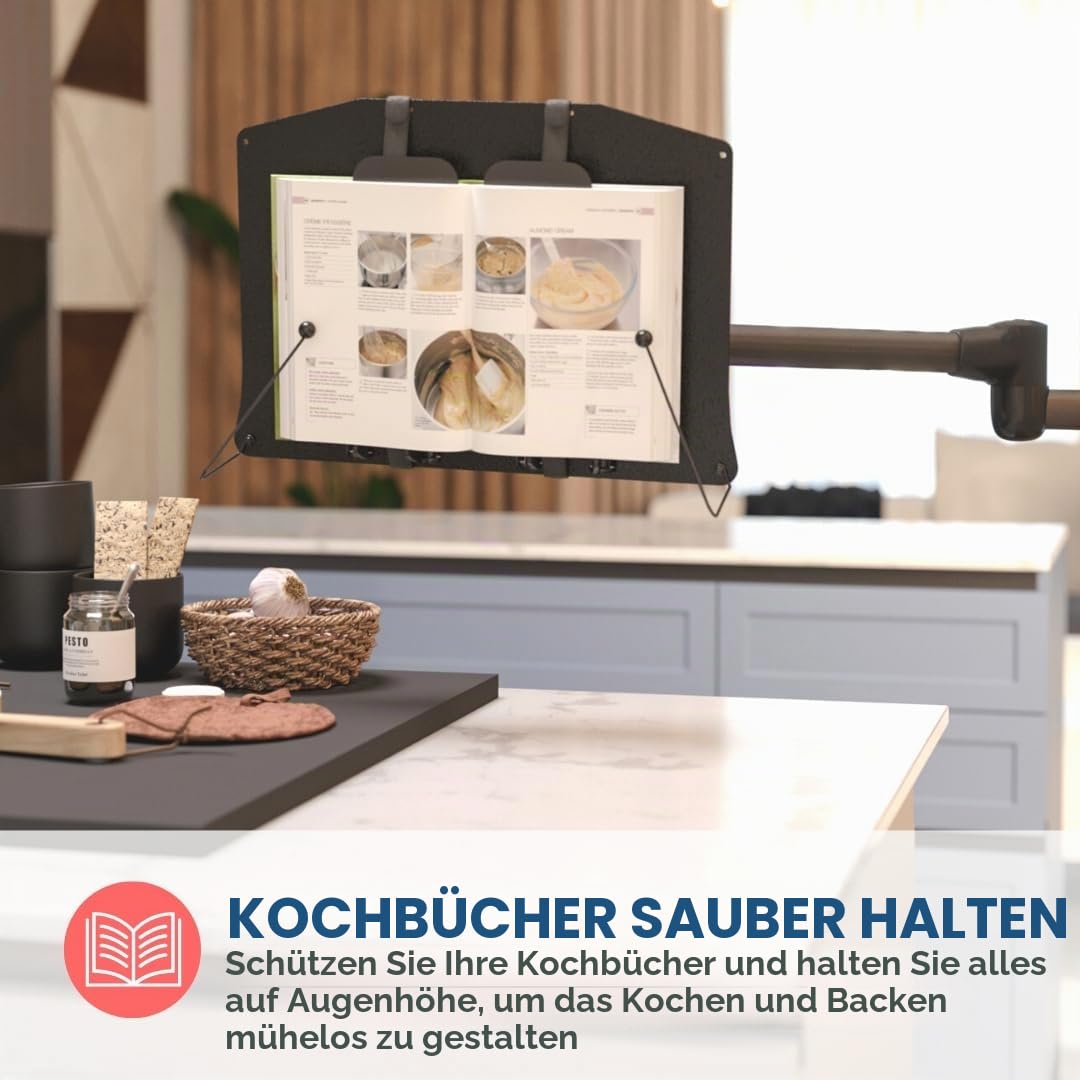 Levo Handfreier Buchständer für Hardcover, Taschenbücher, Kochbücher, Lehrbücher, Zeitschriften