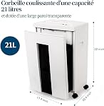 WOLVERINE 18-Sheet 60 Mins Running Time Cross Cut High Security Level P-4 Heavy Duty Paper/CD/Card Ultra Quiet Shredder for Home Office with 6 Gallons Pullout Waste Bin SD9113 (White ETL)