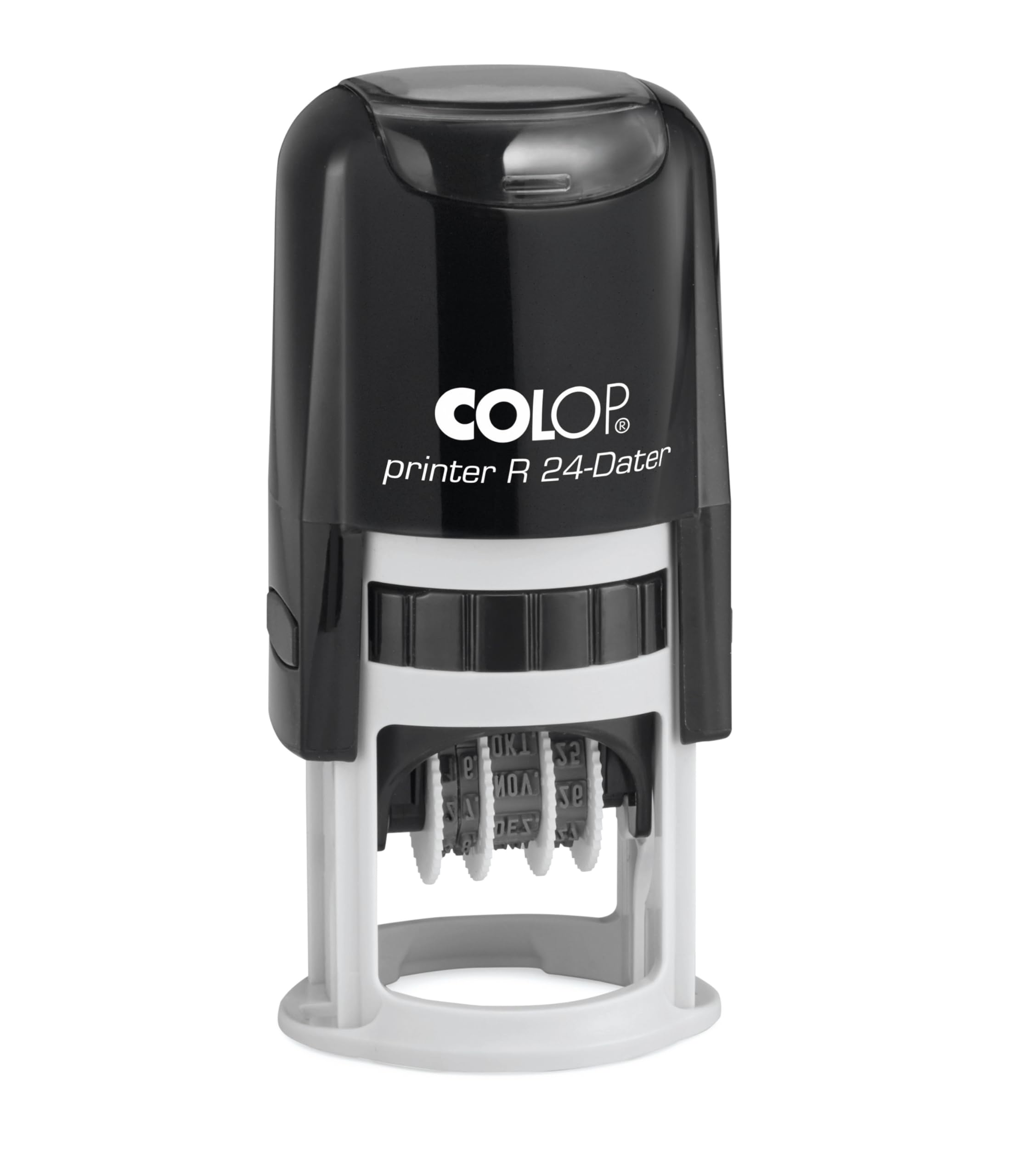 Colp Printer Timbro con testo personalizzato – Timbro della data autoinchiostrante personalizzabile, diverse dimensioni e modelli – con inchiostro personalizzato (rotondo 24 mm)