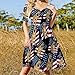 German Shepherd Dog U.S. Flag Trendy Summer Dress for Women Sweetheart Neck Short Puff Sleeve Mini Sundress XS