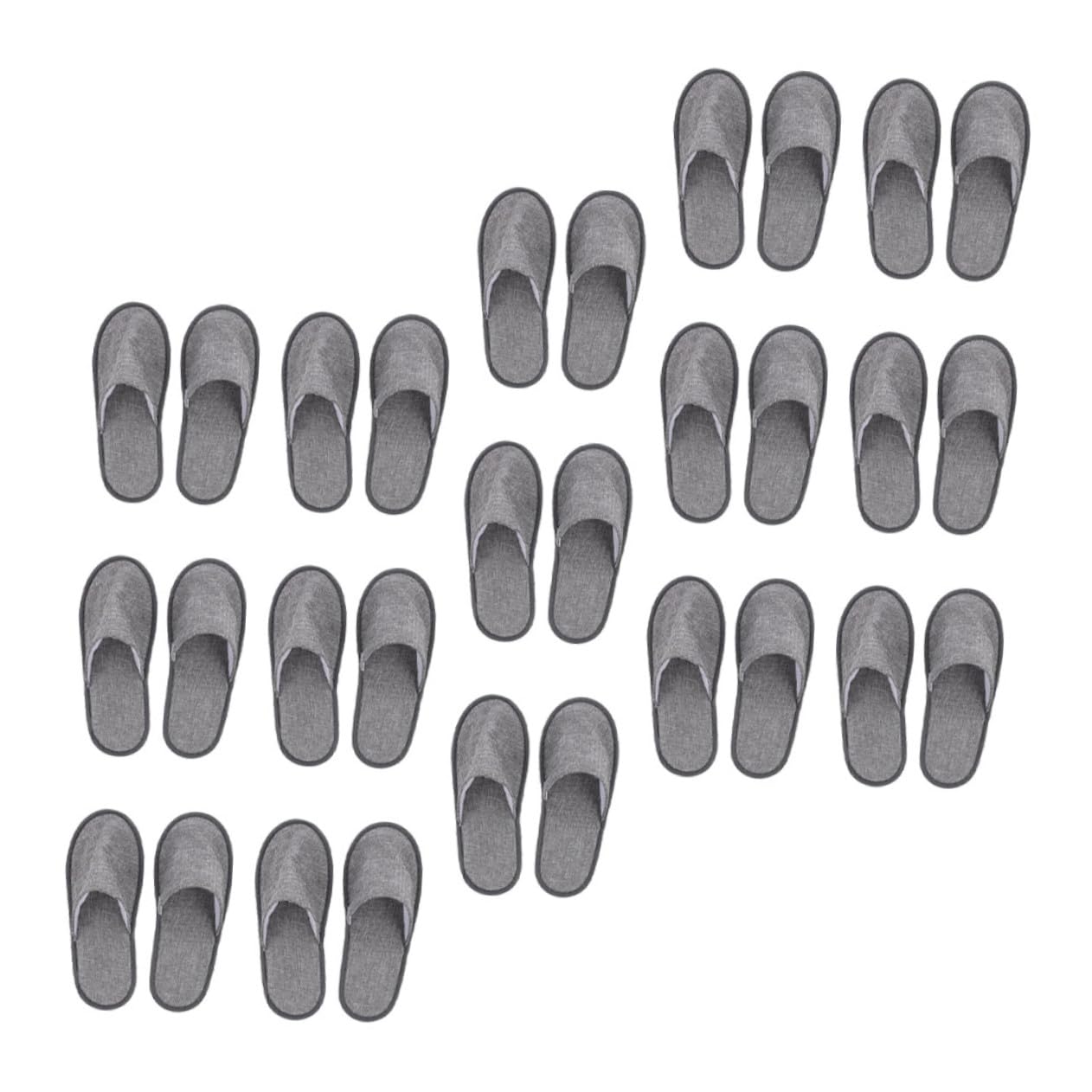VALICLUD Zapatillas Desechables Plegables para Viaje 15 Pares Algodón Lino