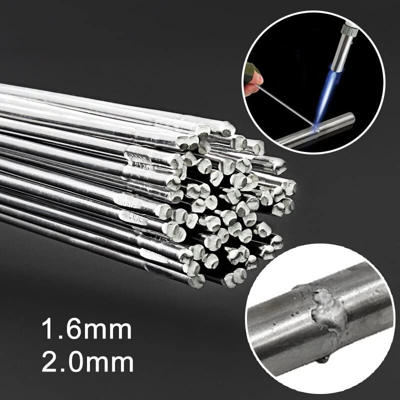 GatherTOOL 10Pcs No Need Solder Powder Aluminum Welding Rod 330MM/500MM Brazing Low Temperature Aluminum Solder Soldering Rods (Size : 1.6mm-50cm, Color : 10pcs)