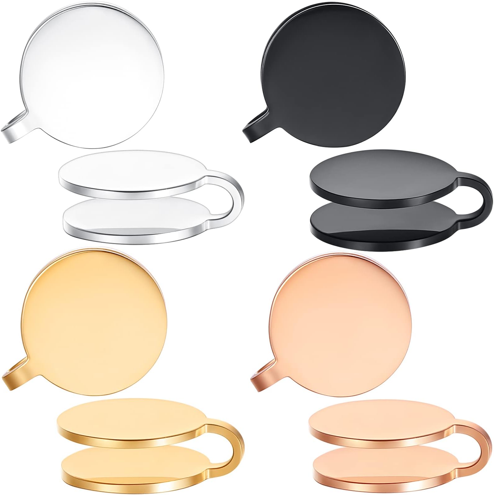 FLYUN12MM Pressure Earrings for Keloids, Keloid Earrings Pressure Clip, Compression Earrings for Keloids, Clip On Earring, Ear Cuff, Stainless Steel Non-pierced Earrings