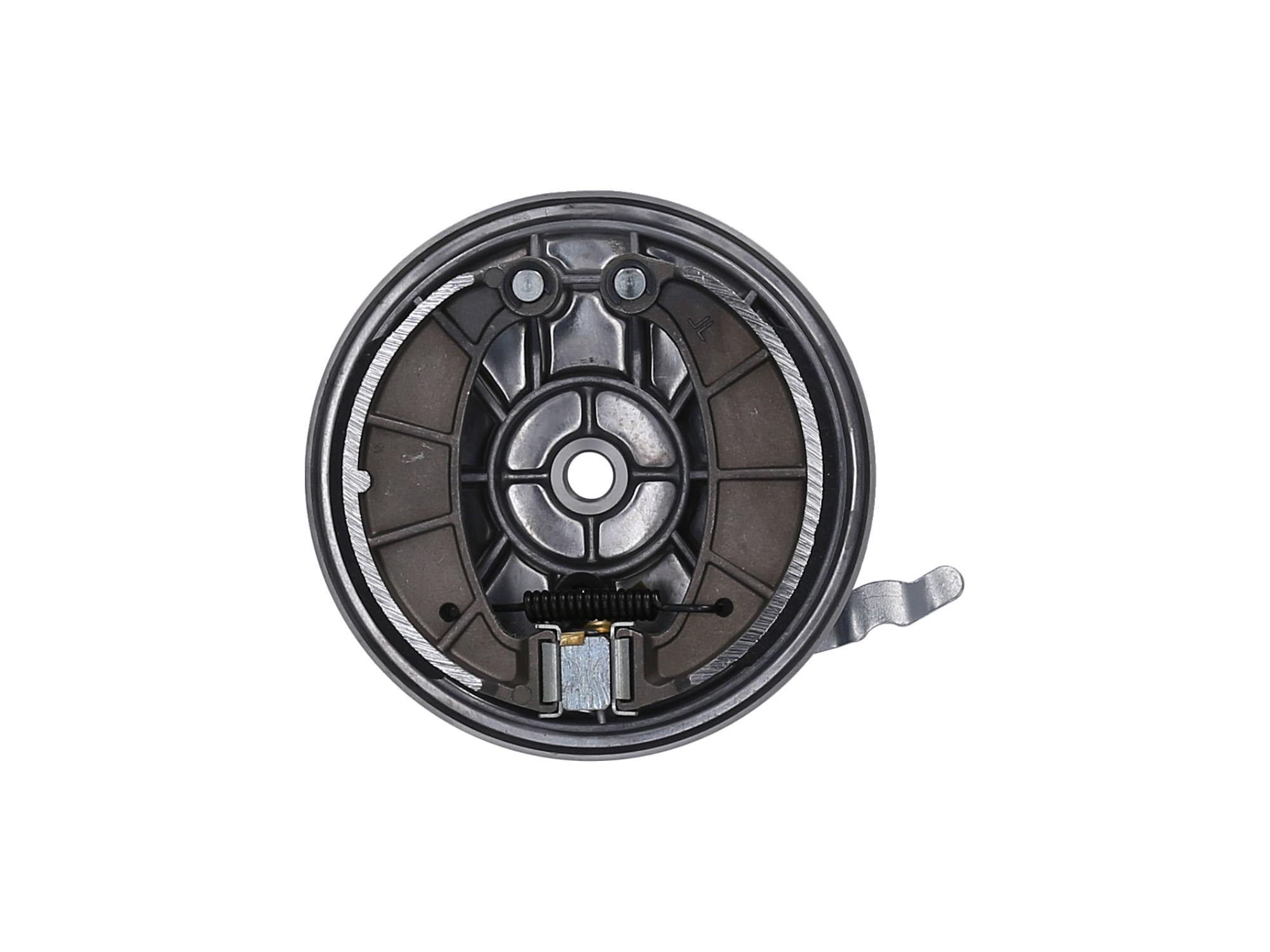 Bremsschild hinten komplett einbaufertig mit Bremsstange - für Simson S51,