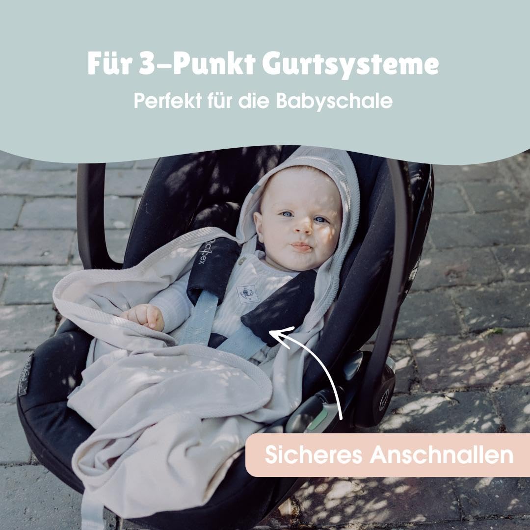 emma & noah UV-Einschlagdecke 40+ 0-8 Monate Babydecke für Babyschale Maxi Cosi® Atmungsaktiv