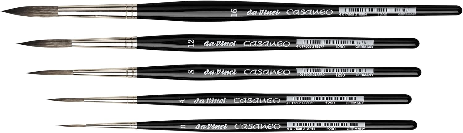 da Vinci CASANEO Tractor Synthetic Fibres Artist Brush Watercolour Painting Liquid Acrylic Paints Made in Germany Tractor Size 16