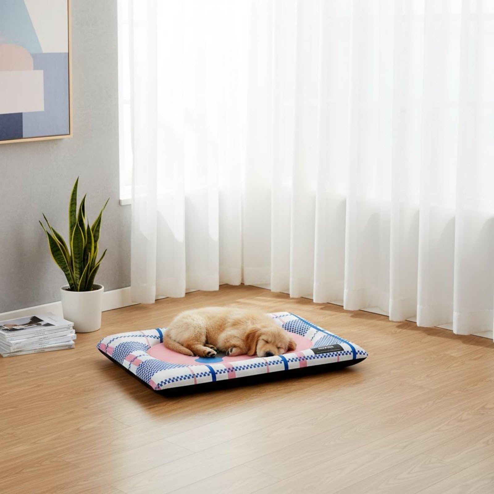 'été pour Chien et Imperméable Tapis Rafraîchissant pour Animaux Fond Antidérapant Coussin de Couchage Pliable pour Chiens, Déplacement, XXL