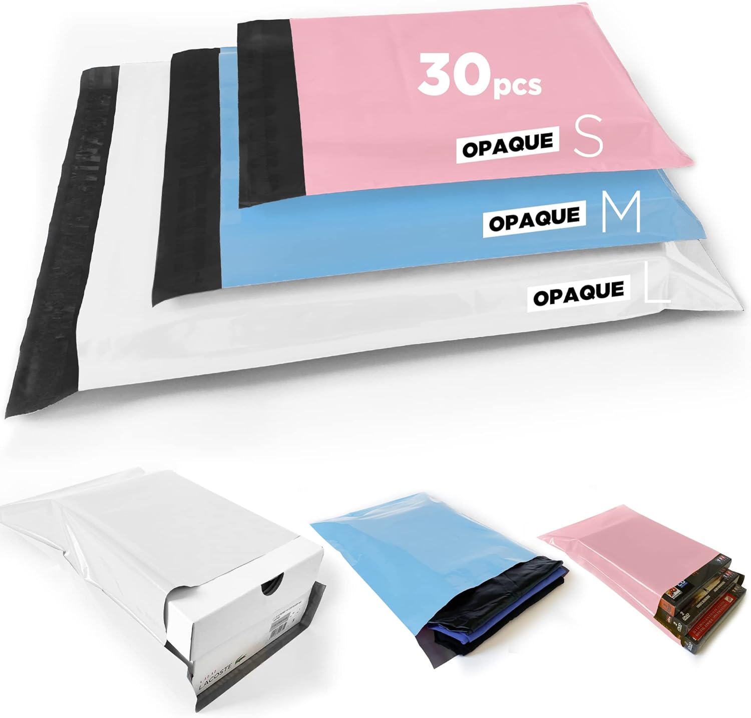 Buste di plastica di spedizione colorate, Borse di spedizione opache