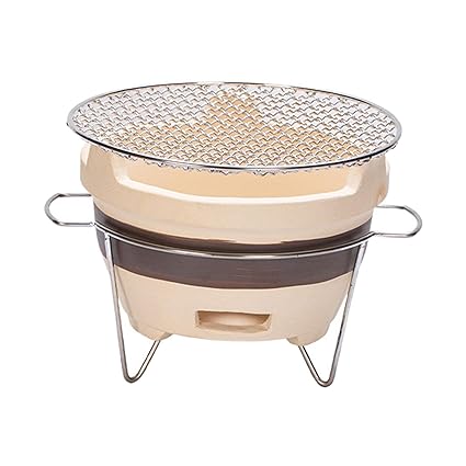 CLUB BOLLYWOOD Clay Stove with Wire Mesh Japanese Charcoal Grill for Picnic Garden Backyard Style C | Yard, Garden & Outdoor Living | Outdoor Cooking & Eating |Home & Garden |1 Grill Stove with net
