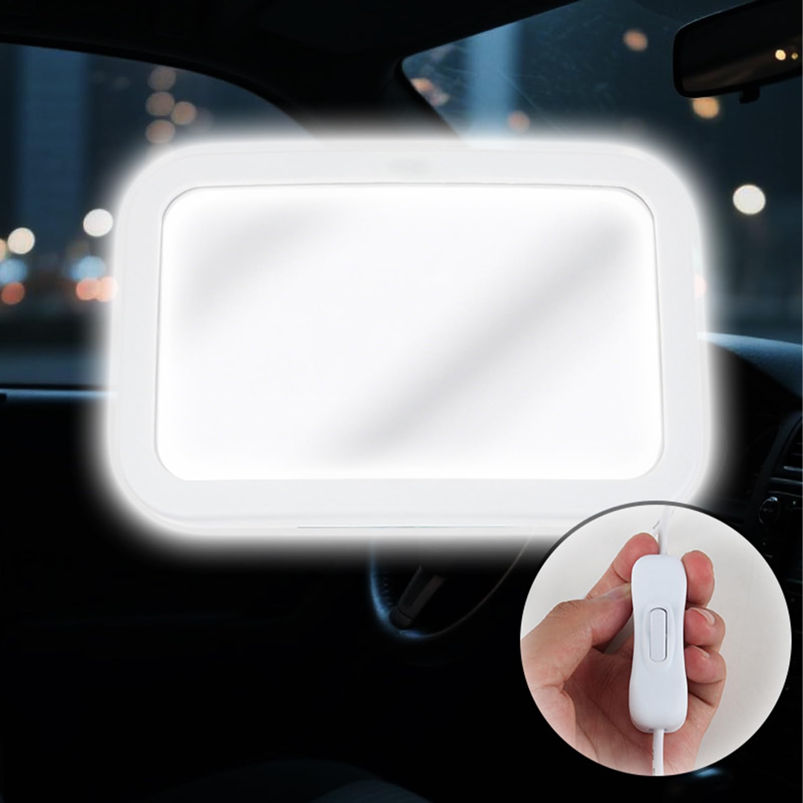 Specchietto Posteriore per Bambini in Auto Monitor LED Interno Con Sicuro | Specchietto Interno Auto Regolabile con USB per Bambini Ideale per Viaggi Lunghi e