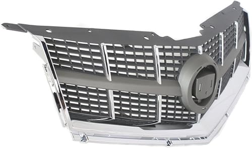 Miniatura 3 de FITRITE AUTO PARTS Nueva parrilla delantera para Cadillac SRX 2010-2012, no incluye emblemas, carcasa gris e inserto, sin sistema de precolisión sin