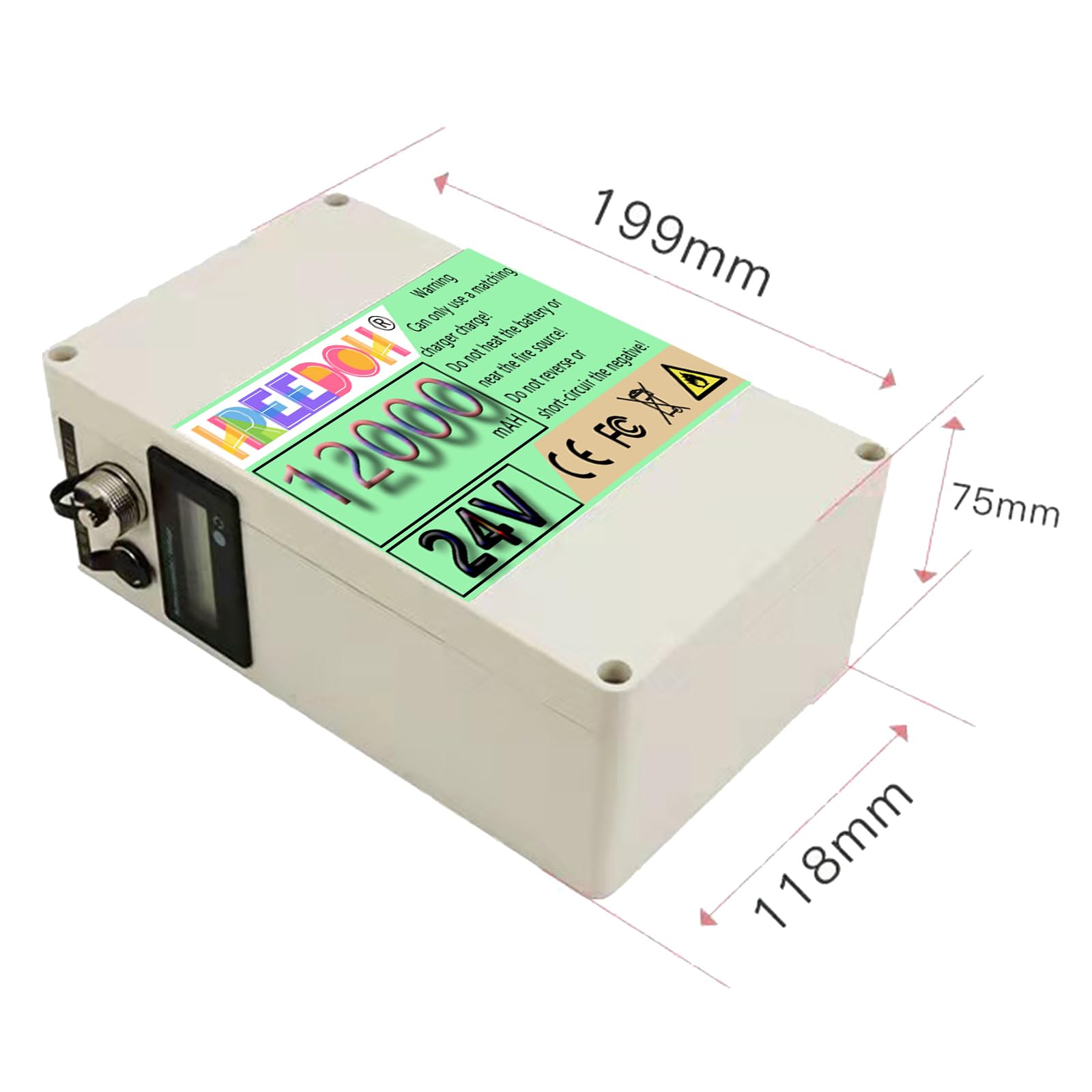Akumulator litowo-jonowy 24 V, akumulator zamienny litowo-jonowy 24 V, 12 Ah z ładowarką do silnika robota AGV 0–300 W