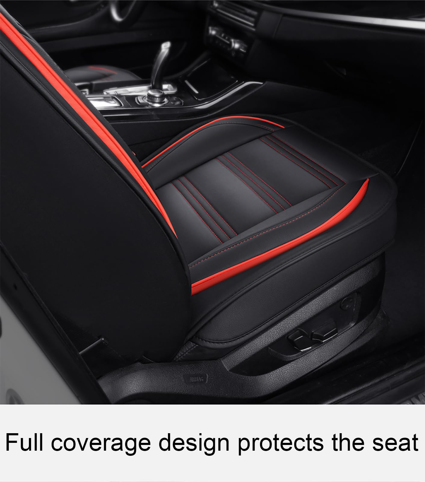 Congxy Housses De Siège De Voiture Universelle | Ensemble Complet De Housses Siege Auto Universel | Couvre Sieges Pour Avant Et Arrière, Luxe Rouge