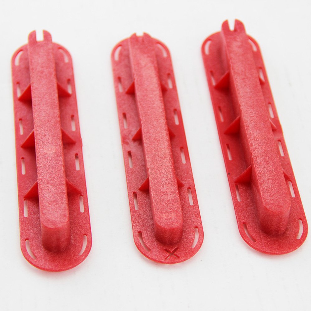 UP100 3pcs/Set Tri Fins Surfboard Box Fins for Future Surfing SUP Screw Surf Fins Plugs Set (Red)