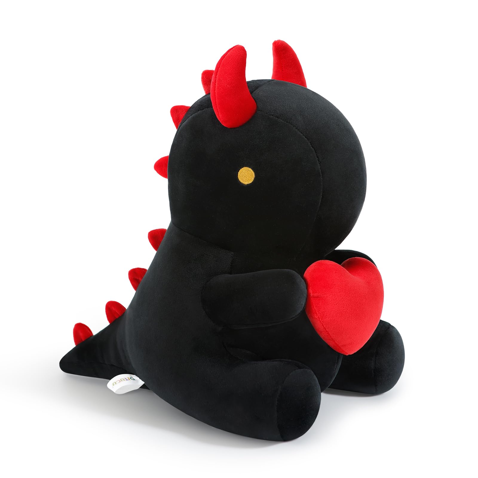 Ditucu Original Loving Dinosaur Stuffed Animal with Holding Red Heart Plush Cute Dino Plushies Toys for Romantic Sweet