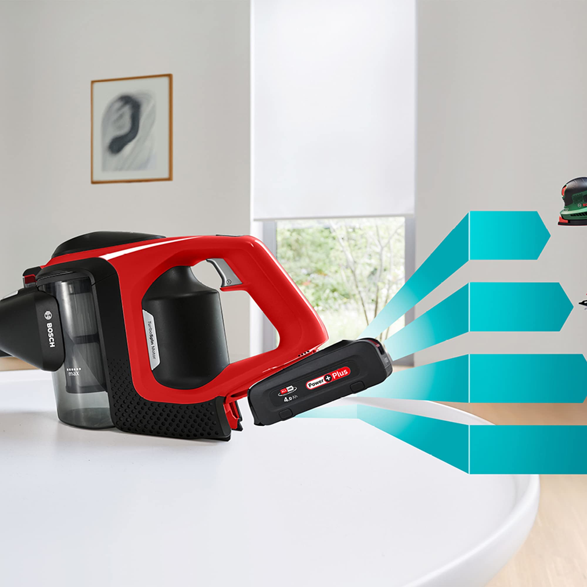 Bosch - Serie 8, Aspirador Vertical Unlimited Gen 2 ProAnimal, 0.4 litros, Rojo, BBS8214PET
