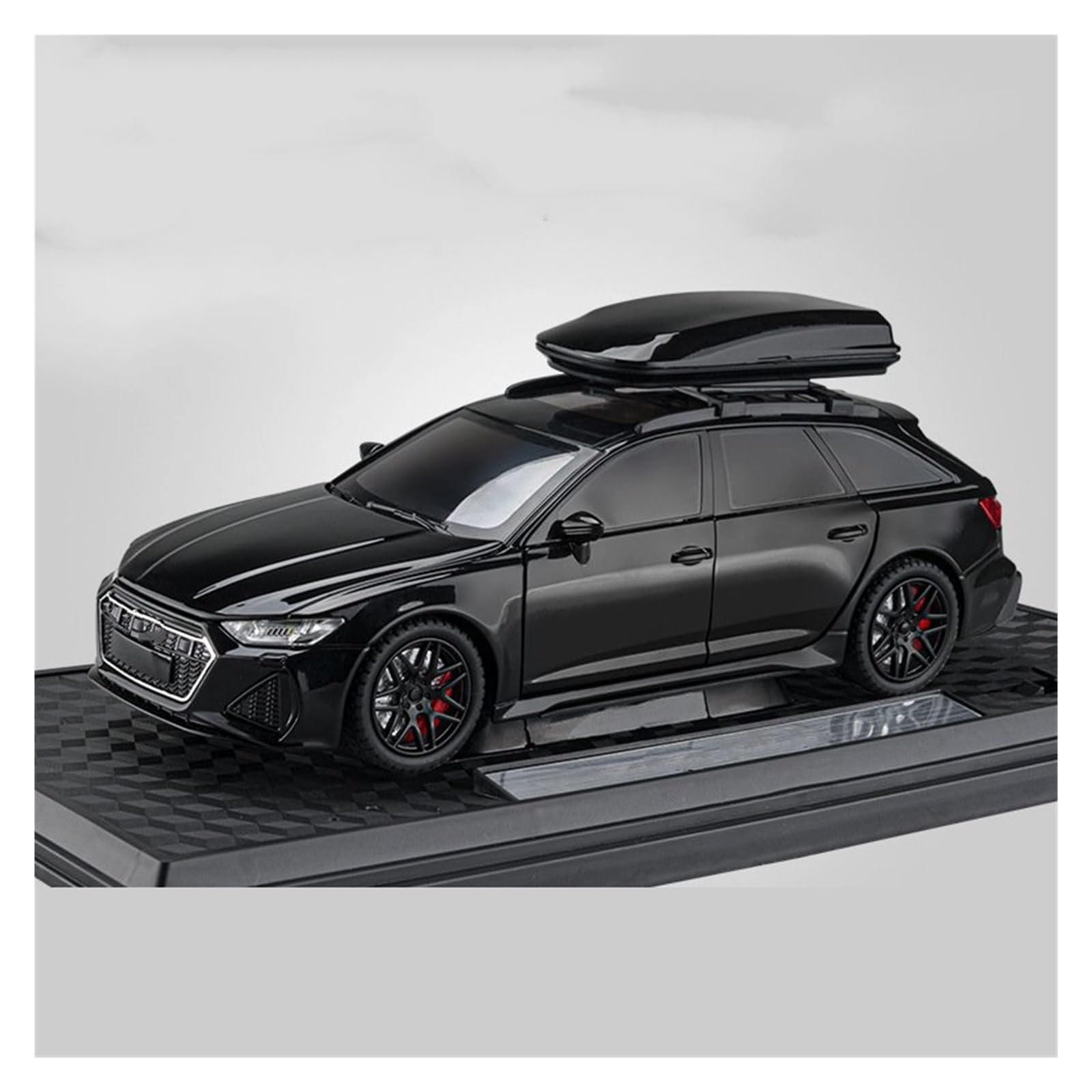 BANKOTO Diecast Car 1:24 For Audi RS6 Diecast Metal Alloy Car Model Collection Collectible Model(Black)