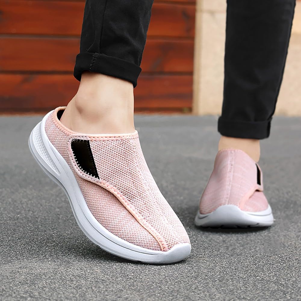 Diabetiker Hausschuhe Damen Herren Weit Klettverschluss | Slip-On,orthopädische,Leichte,atmungsaktiv,rutschfest,Verbandschuhe,Bequeme Pantoffeln,für Senioren