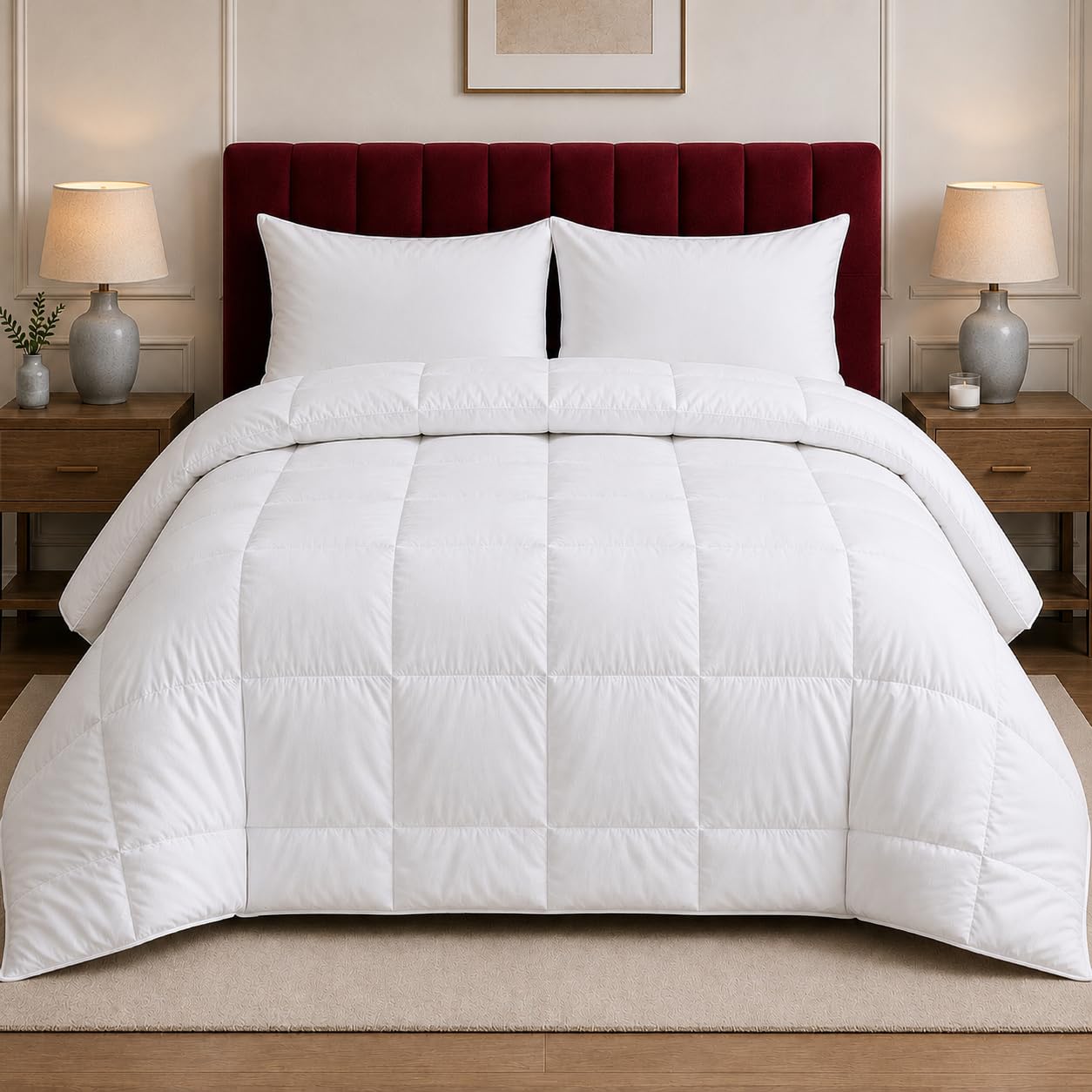 Lakhmaali Lightweight King Size 10.5 Tog Duvet – Soft Hollowfibre Comforter
