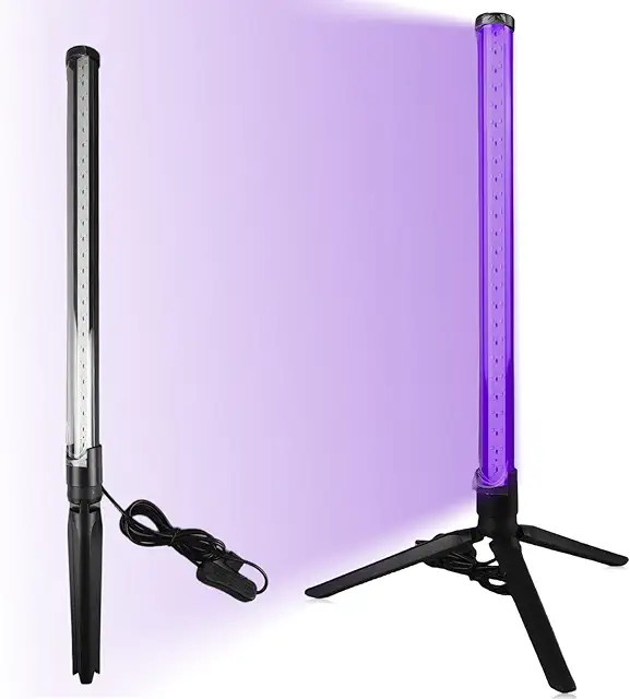 UV Blacklight Floor Lamp - 10W 395-405nm with Tripod for Parties & Halloween