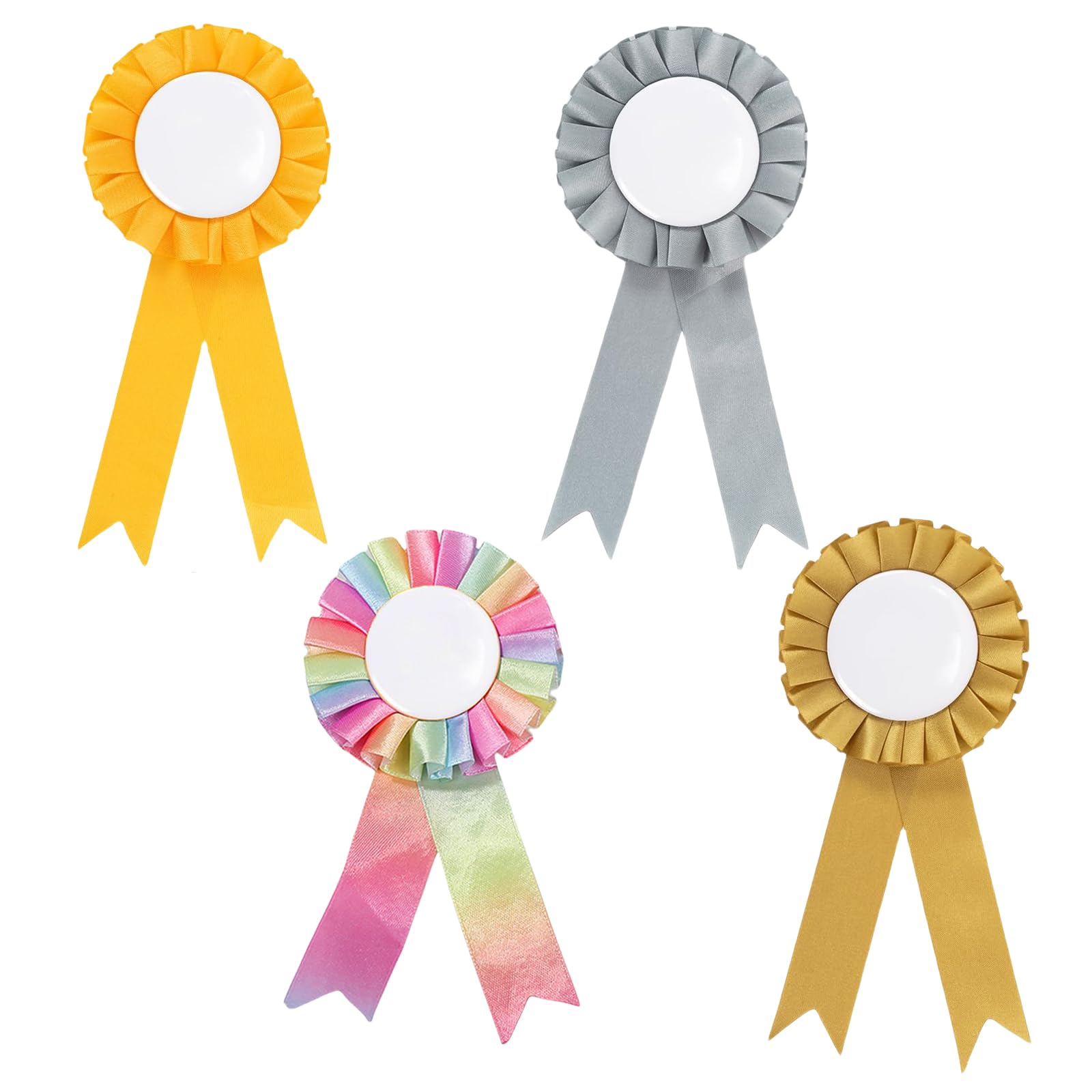 6 Rosaces Arc-en-Ciel NATOSU Pour Chevaux De Loisir - Récompenses Pour Concours Équestres Et Événements