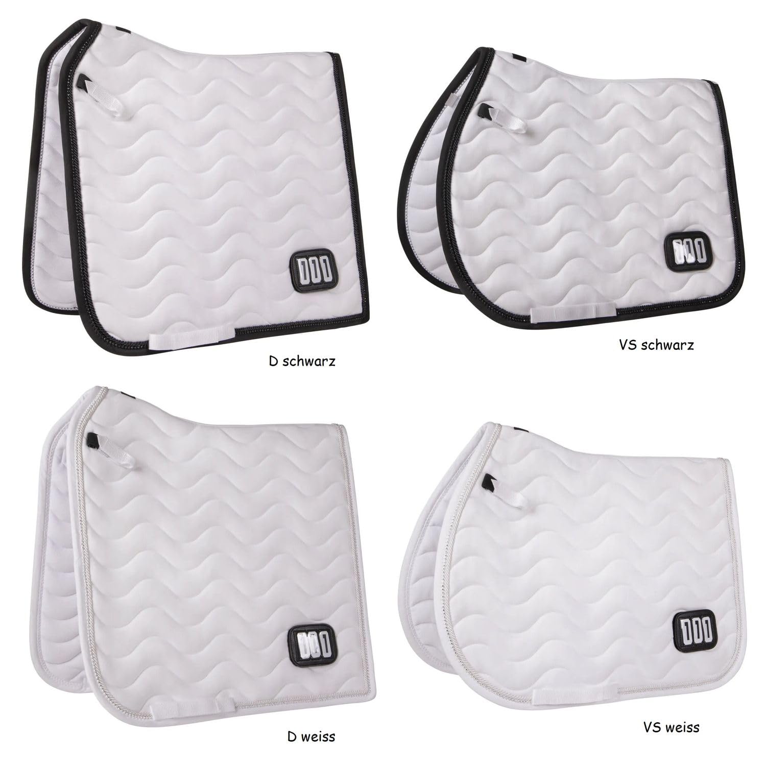 NETPROSHOP Schabracke Versehen mit Nummernhalter Vielseitigkeit und Dressur Pony und Full, Groesse:Pony, Farbe:D Weiss