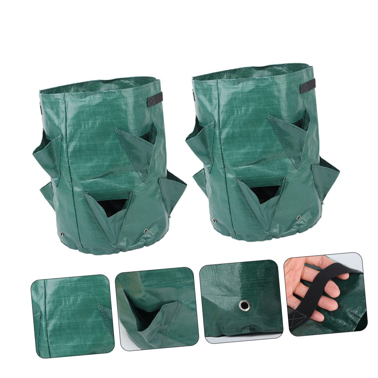 Kisangel 2 Set Coltivazione Sacchetti Non Tessuti Per Piante Design Multi Apertura Per Giardinaggio Esterno 2 Pezzi*2