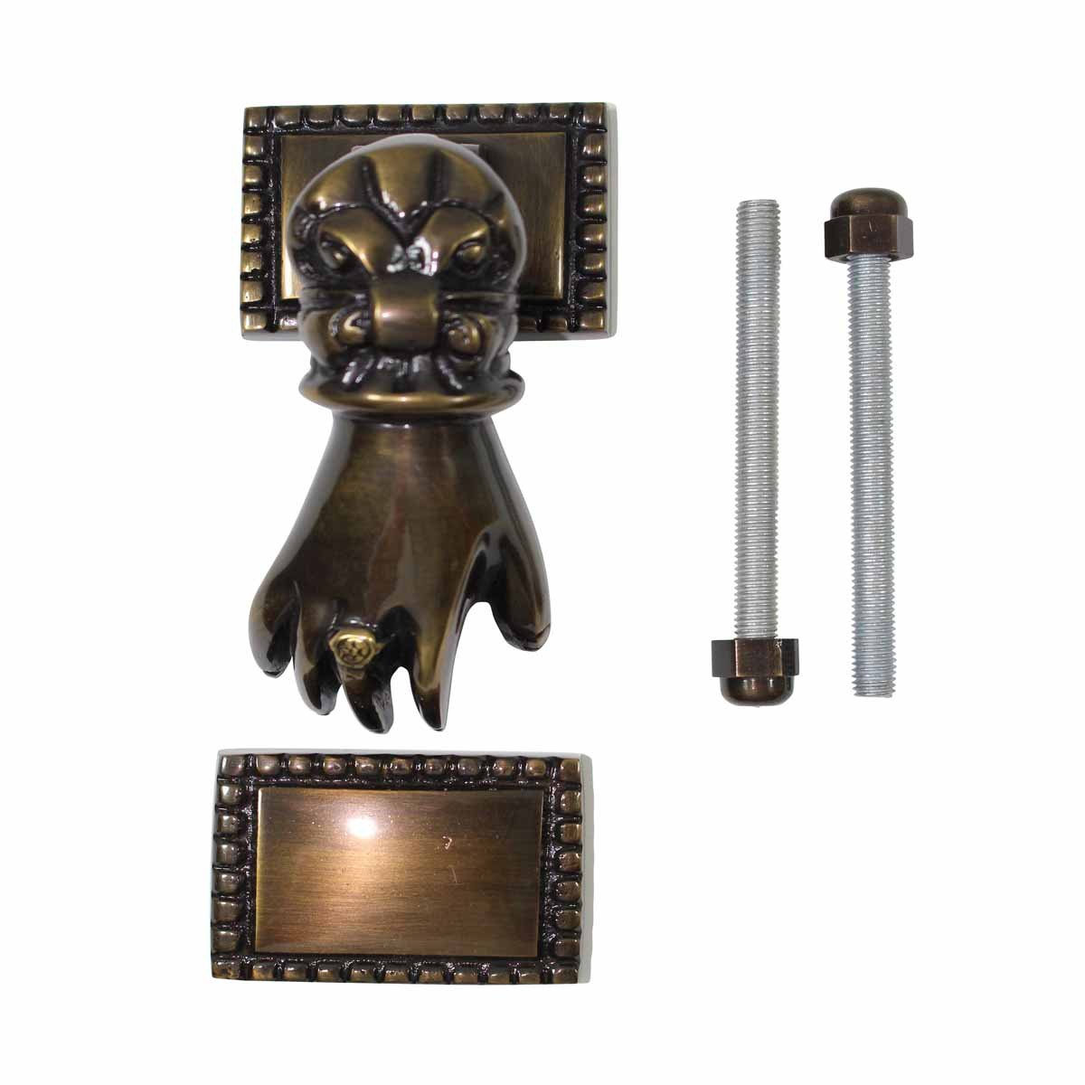 Antik Messing Viktorianischer Türklopfer Damen Frau Hand 10,2 cm H | Renovator wochenbedarfs