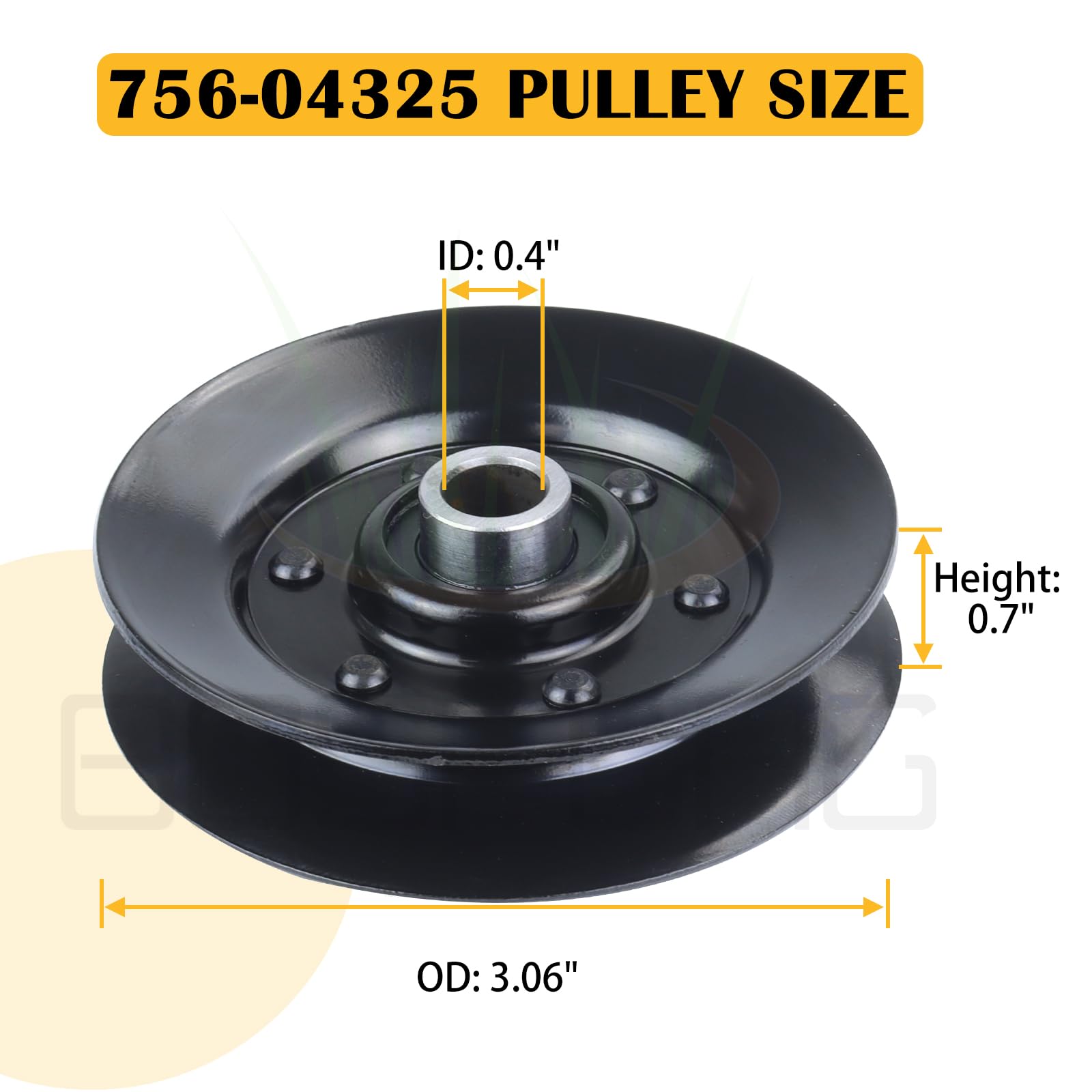 2PK 756-04325 Pulley for Craftsman LT2000 Cub Cadet LTX1042 Tractor — Amazon image 3