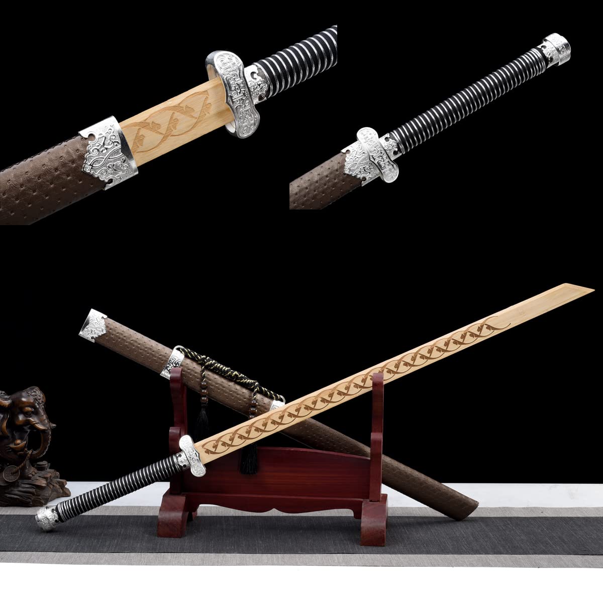 Amazon.co.jp: 110CM Bamboo Sword Training Knife Samurai Blade