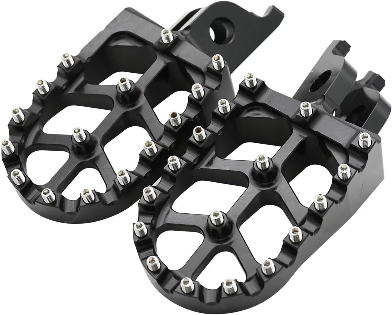 Motorcycle pedal CRF 250X 450X 250R 450R 1000L Floor Boards Rests Pedals Footpegs Fit For KX250 KX450 KX250X KX450X KX250F KX450F(Black)