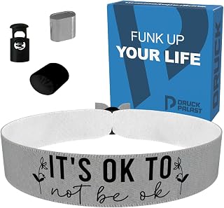 It's ok to not be ok - Satin Fabric Bracelet - Waterproof & Durable - Motivational…